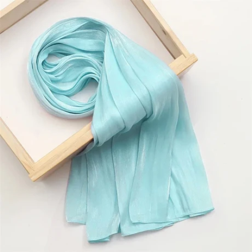 Aura Silky Organza Hijab - Electric Blue