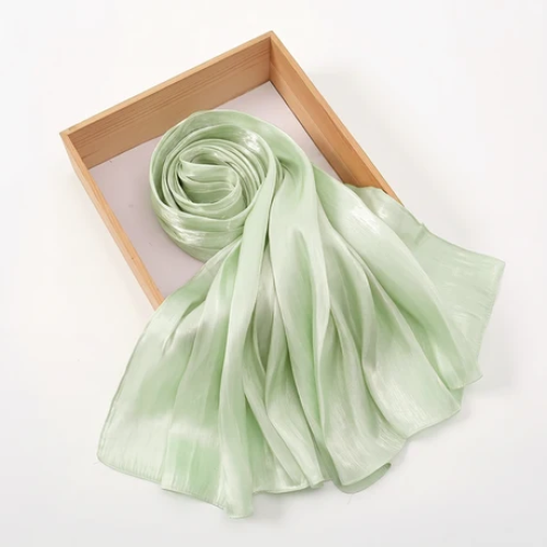 Aura Silky Organza Hijab - Glacial Green