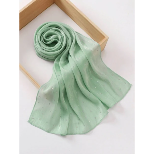 Verona Shimmer Organza Hijab - Fern