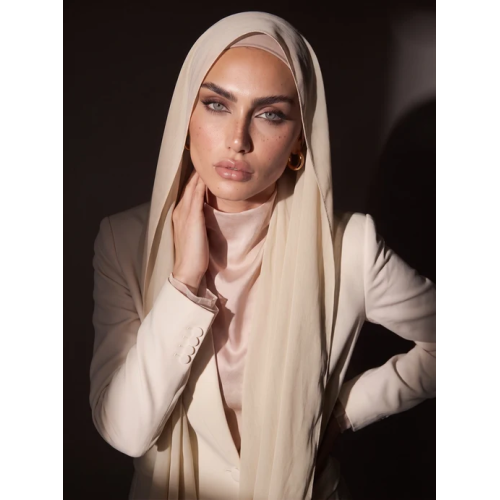 Noura Jersey Hijab - Cream