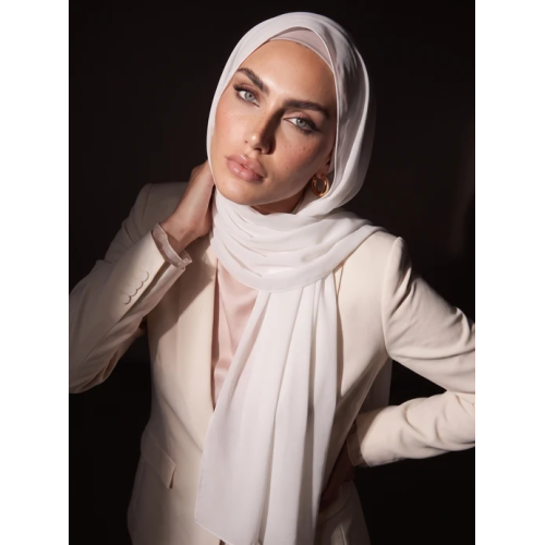 Noura Jersey Hijab - White