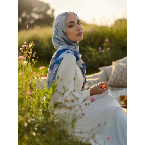 Cloudberry Printed Modal Hijab