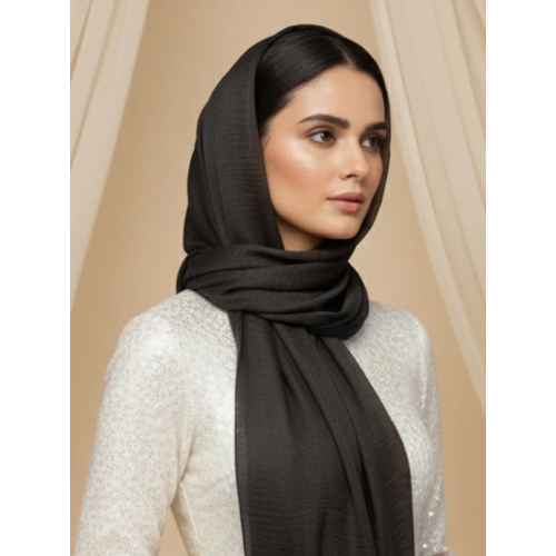 Soft Tissue Silk Hijab - Black