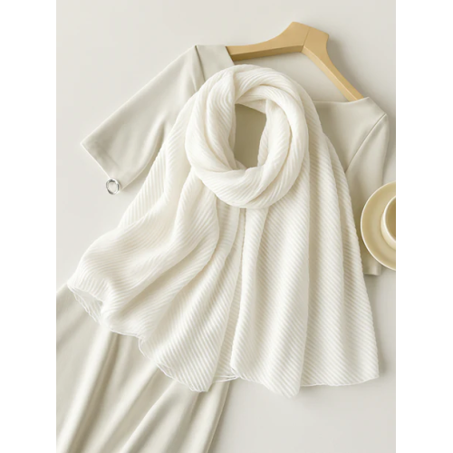 Cotton Pleat Hijabs - White