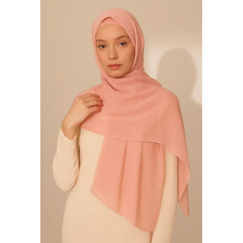 Marble Cotton Hijabs - Baby Pink